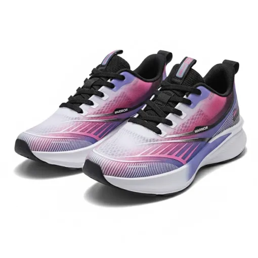 Warrior Gradient Sneakers – White, Pink & Purple